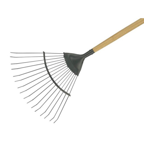 Kent & Stowe Carbon Steel Long Handled Lawn & Leaf Rake, FSCÂ®