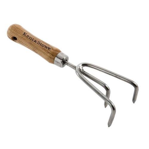 Kent & Stowe Stainless Steel Garden Life Hand 3-Prong Cultivator, FSCÂ®