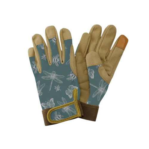 Kent & Stowe Flutter Bugs Teal Premium Comfort Gloves - Ladies Medium