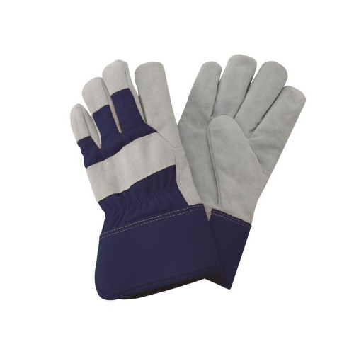 Kent & Stowe Navy Fleece Lined Rigger Gloves - Large