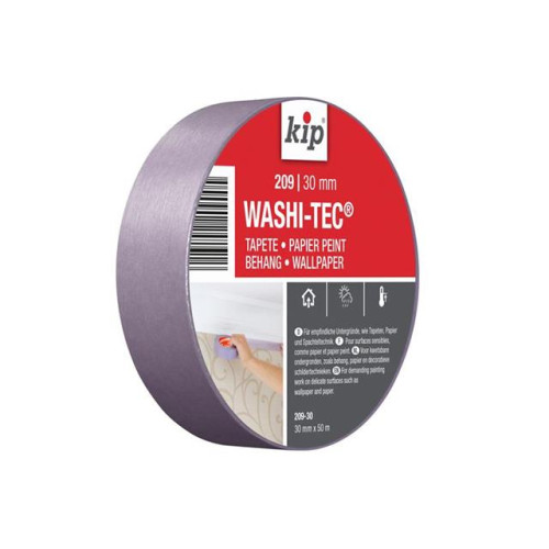 Kip 209 Premium Low Tack WASHI-TECÂ® Masking Tape 30mm x 50m
