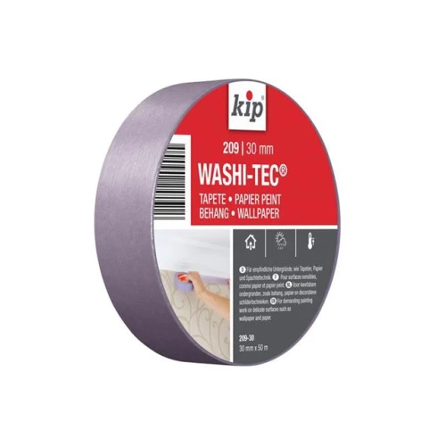 Kip 209 Premium Low Tack WASHI-TEC&Acirc;&reg; Masking Tape 30mm x 50m