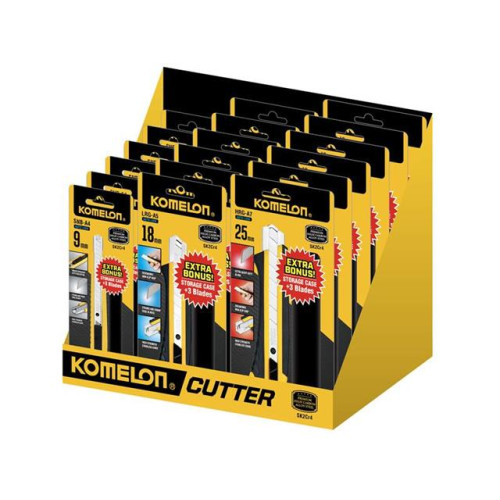 Komelon Snap-Off Knife CDU, 18 Piece