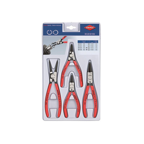Knipex 00 20 03 V02 Circlip Plier Set, 4 Piece