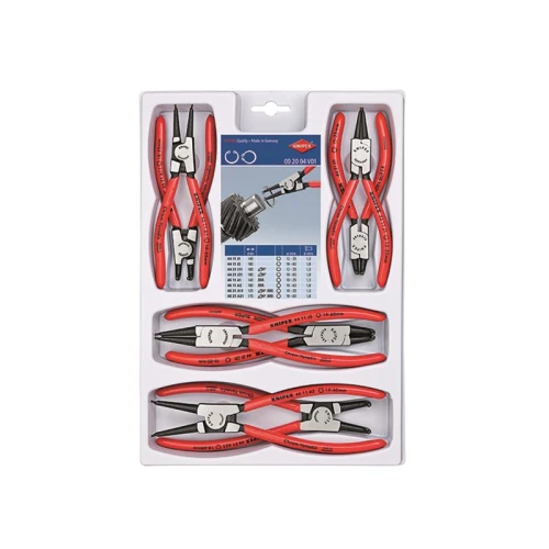 Knipex 00 20 04 V01 Circlip Plier Set, 8 Piece