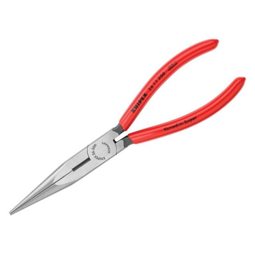 Knipex Long Snipe Nose Side Cutting Pliers PVC Grips 200mm (8in)