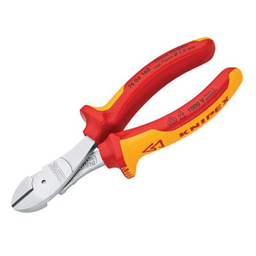 Knipex High Leverage Diagonal Cutting Pliers VDE Certified Grip 160mm