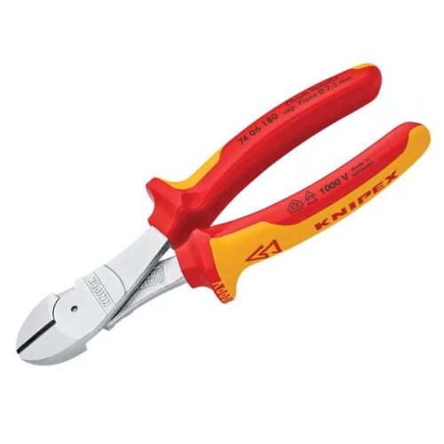 Knipex High Leverage Diagonal Cutting Pliers VDE Certified Grip 180mm