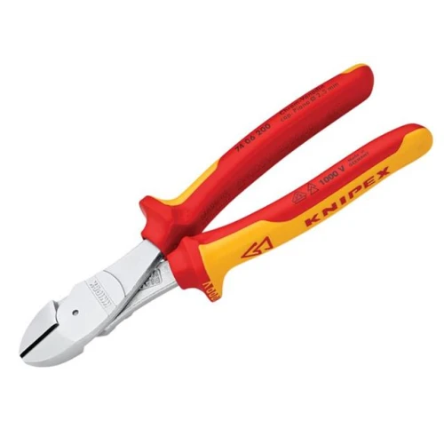 Knipex High Leverage Diagonal Cutting Pliers VDE Certified Grip 200mm