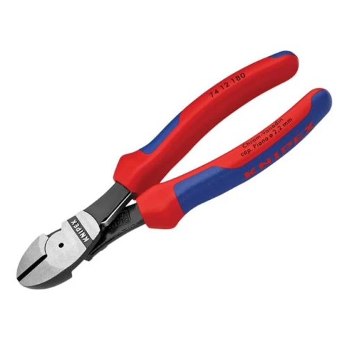 Knipex High Leverage Diagonal Cutters Multi Component Grip With Spring 180mm