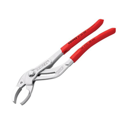 Knipex Plastic Pipe Grip Pliers Chrome 80mm Capacity 250mm