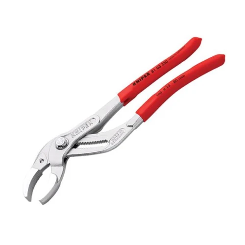 Knipex Plastic Pipe Grip Pliers Chrome 80mm Capacity 250mm