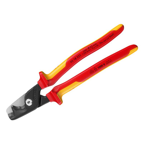 Knipex 95 18 225 VDE StepCutÂ® XL Cable Shears 225mm