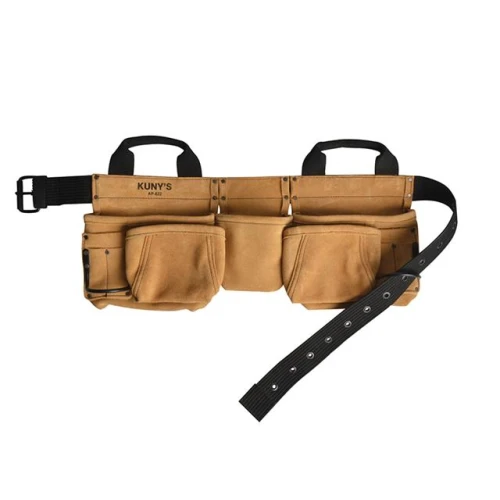 Kuny's AP-622a Carpenters Apron 14 Pocket Split Grain Leather
