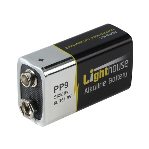 Lighthouse Alkaline Batteries 9v LR61 1100mAh Pack of 1