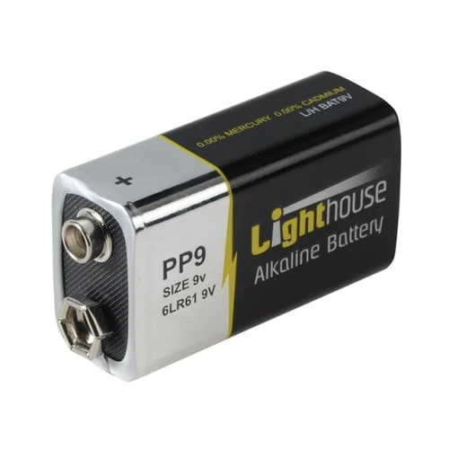 Lighthouse Alkaline Batteries 9v LR61 1100mAh Pack of 1
