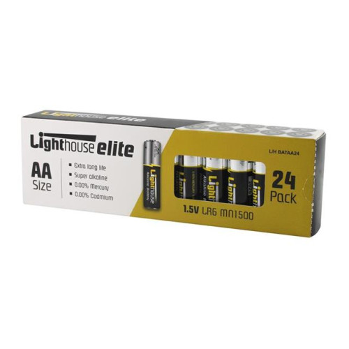 Lighthouse AA LR6 Alkaline Batteries (Pack 24)