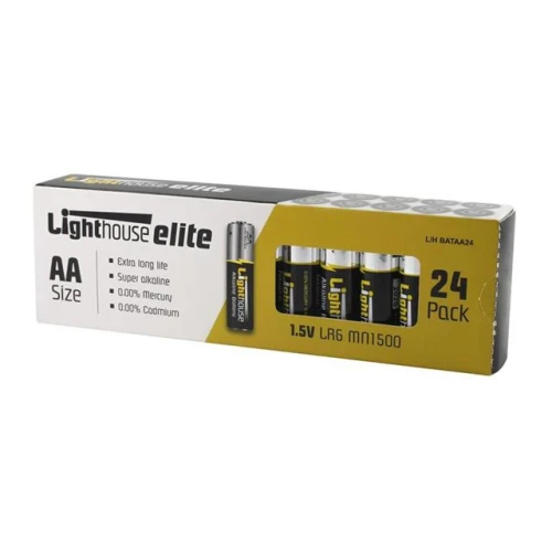 Lighthouse AA LR6 Alkaline Batteries (Pack 24)