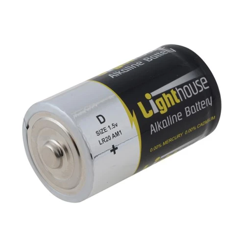 Lighthouse Alkaline Batteries D LR20 14800mAh Pack of 2