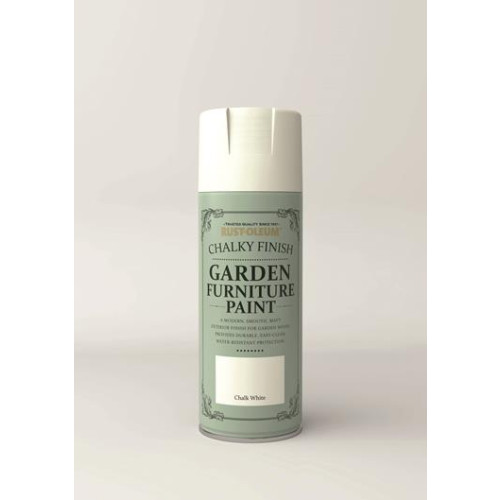 Rust-Oleum Chalky Garden Furniture Paint Chalk White 400Ml