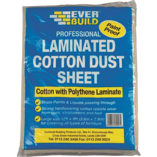 LAMINATED COTTON DUST SHEET 12 X 9