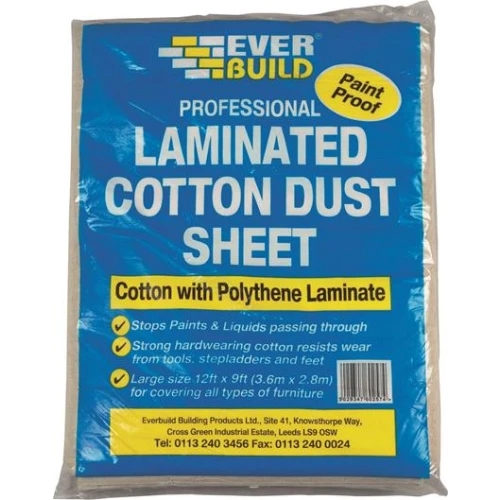 LAMINATED COTTON DUST SHEET 12 X 9 