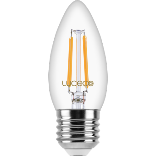 Luceco Filament Candle Light Bulb E27 4w Warm White Non Dimmable