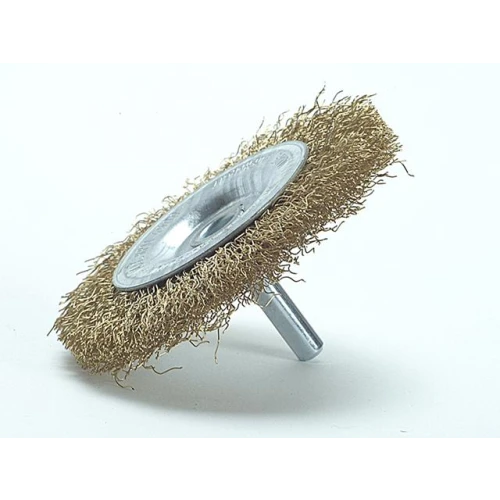 Lessmann DIY Wheel Brush 75mm x 0.25 Brass Wire