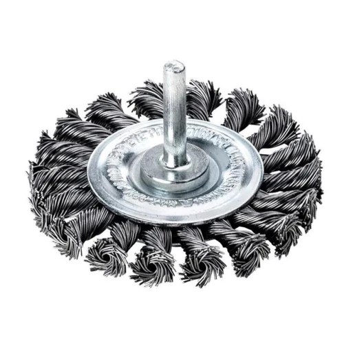 Lessmann Steel Wire Shanked Wire Brush 75 x 8 x 15 0.35mm Knotted Wire