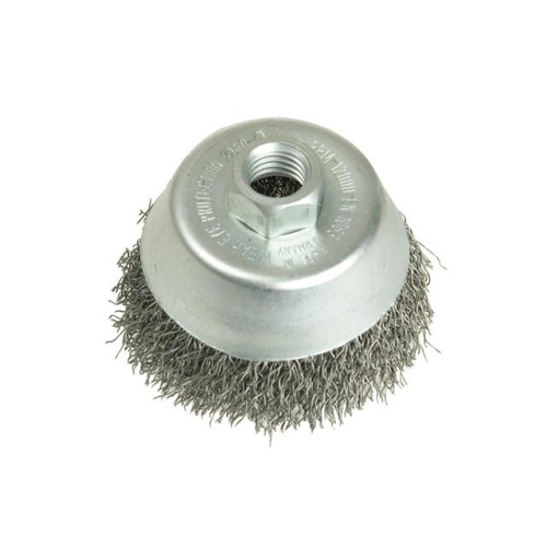 Lessmann Cup Brush 80 M14 x 0.30 Stainless Steel Wire
