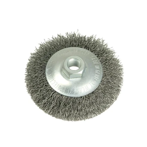 Lessmann Conical Knot Brush 100 M14 x 0.35 Steel Wire