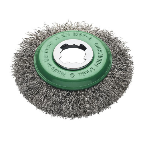 Lessmann X-Lock Crimp Stainless Steel Bevel Brush 115mm Non Spark