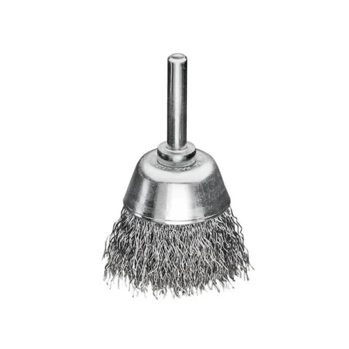 Lessmann Cup Brush with Shank D70 x 25h x 0.30 Steel Wire