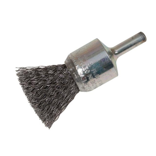 Lessmann End Brush with Shank 23/22 x 25mm 0.30 Steel Wire