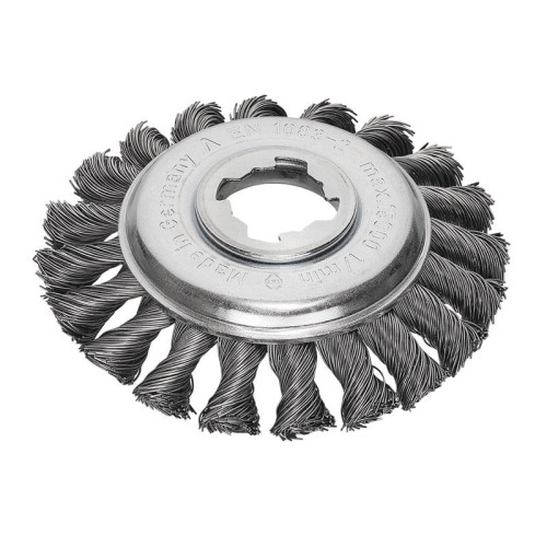 Lessmann X-Lock Steel Knot Bevel Brush 115mm Non Spark