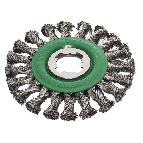 Lessmann X-Lock Stainless Steel Knot Wheel Brush 115mm Non Spark
