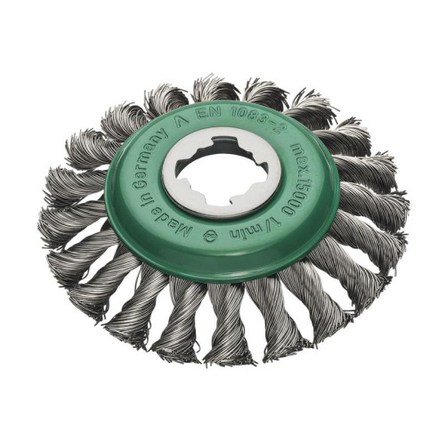 Lessmann X-Lock Stainless Steel Knot Bevel Brush 115mm Non Spark