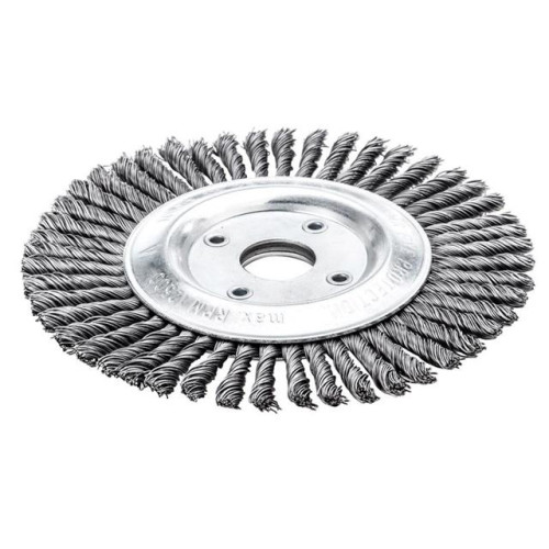 Lessmann Pipeline Brush 40 Knots 125 x 22.2mm Bore Steel Wire