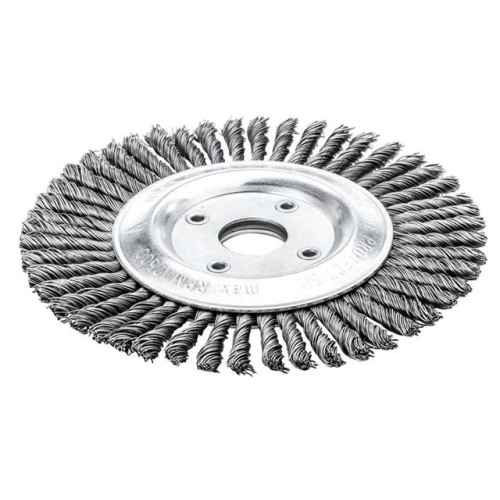 Lessmann Pipeline Brush 40 Knots 125 x 22.2mm Bore Steel Wire