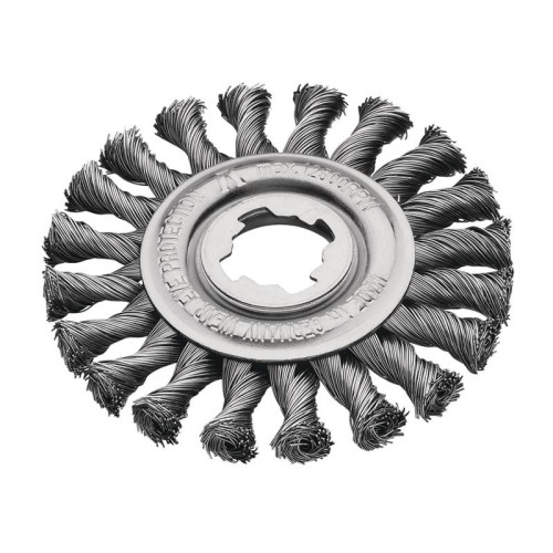 Lessmann X-Lock Steel Knot Wheel Brush 125mm Non Spark