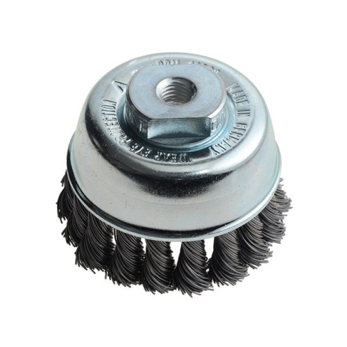 Lessmann Knot Cup Brush 65 M10 x 0.50 Steel Wire