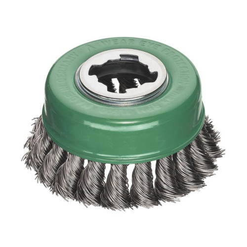 Lessmann X-Lock Stainless Steel Knot Cup Brush 85mm Non Spark