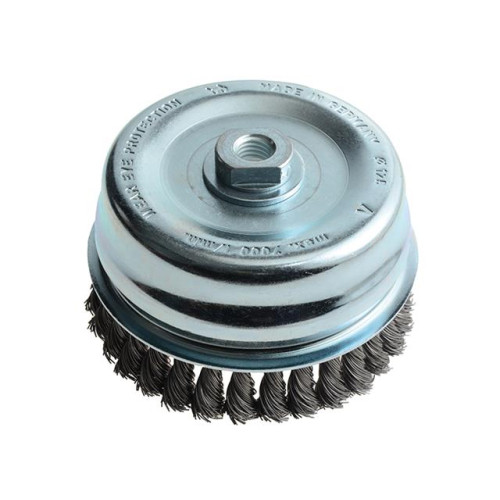 Lessmann Knot Cup Brush 125 M14 x 0.50 Steel Wire*