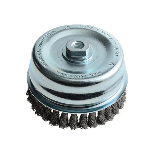 Lessmann Knot Cup Brush 125 M14 x 0.50 Steel Wire*