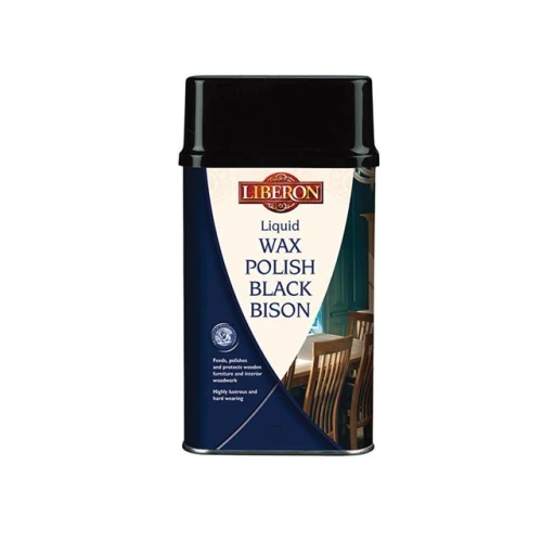 Liberon Liquid Wax Polish Black Bison Medium Oak 500ml