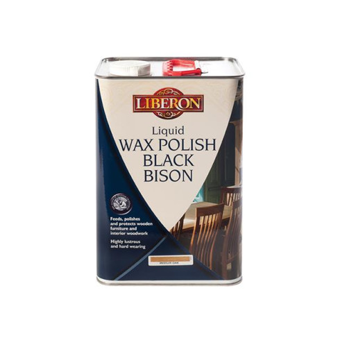 Liberon Liquid Wax Polish Black Bison Clear 5 Litre