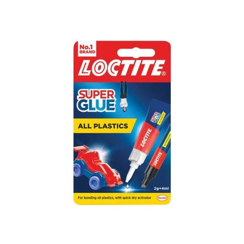 Loctite All Plastics Super Glue, Tube 4ml + Pen 2g