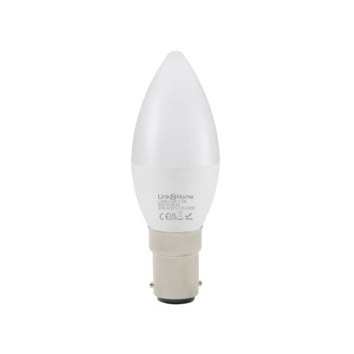 Link2Home Wi-Fi LED SBC (B15) Opal Candle Dimmable Bulb, White + RGB 470 lm 5.5W