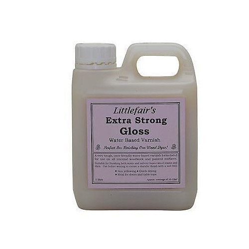 Littlefair's Water Based Varnish Extra Strong Gloss 1ltr