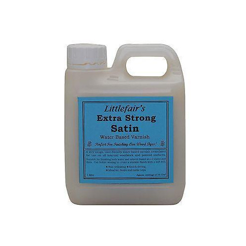 Littlefair's Water Based Varnish Extra Strong Satin 1ltr